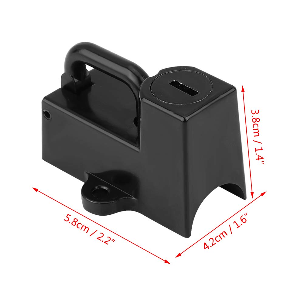Per lucchetto per casco moto Cruiser da 1‑1/4 a 1‑1/2 4232 (Negra)