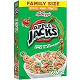 Kellogg's Apple Jacks Breakfast Cereal, Kids Cereal, Family Breakfast, Family Size, Original, 16.6oz Box (1 Box)