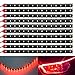 CBJEHIFEY 10 Pezzi LED Striscia Luminosa 30cm 3528 SMD striscia luminosa Flessibile Impermeabile Luce Decorativa per Auto e Moto (Rosso)