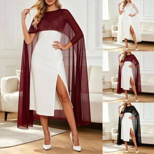 Poncho transparent fluide pour mariée et grandes occasions - 2