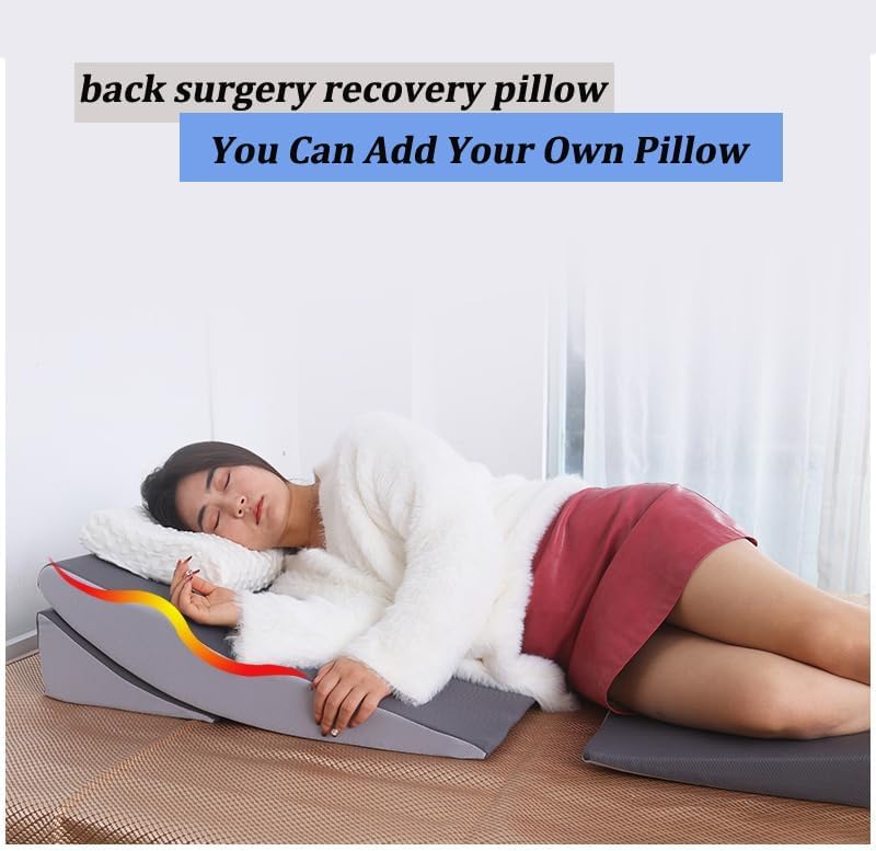Almohada de cuña triangular de espuma viscoelástica para postura ortopédica en cama 4