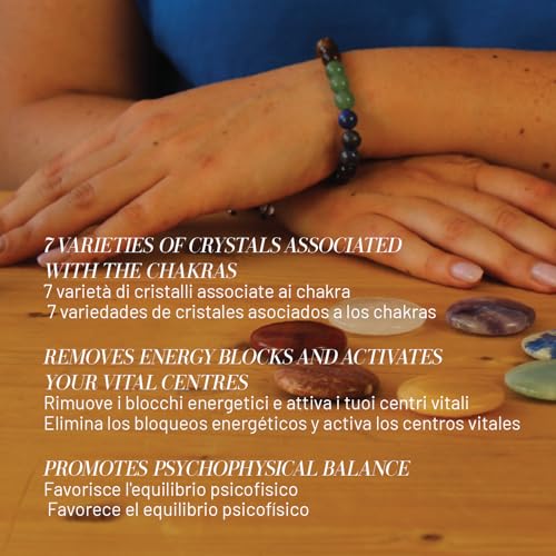 Bracciale Chakra - Bracciale Cavigliera Con Pietre Vere E Naturali Dei 7 Chakra - Bracciale Curativo Per Uomo E Donna - 3