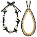 Benwanfee 2 Pcs Graduation Leis 2026 Graduation Ribbon Lei Hawaiian Black Kukui Nut Leis Braided Beads Necklace Class of 2026 Grad Gifts for High School College Graduation Party Accessories (Blue)