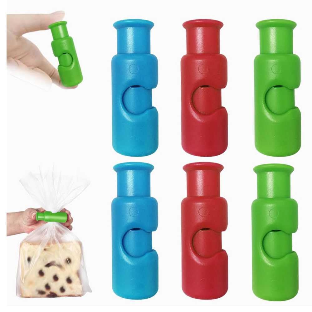 HINNVCL Bag Clips Chip Clips Bag Clips Food Clips, 2024 New Squeeze Clips for Chips and Other Food Bags, Grip Sticks Bag Sealers, Snack Bread Closure Clip, Plastic Sealing Clip for Bread