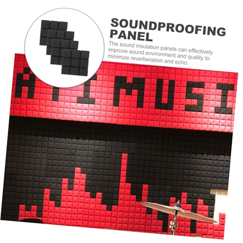 4 paneles de espuma acústica para insonorización espuma de alta densidad para reducción de ruido para paredes azulejos de tratamiento acústico para estudios y oficinas en casa miniatura 5