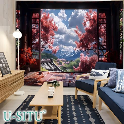 U-SITU タペストリー 壁掛け 壁飾り バルコニー 風景 オシャレ 背景 多機能 布ポスター インテリア 雰囲気転換（サイズ：長200cm x 幅250cm）GTWH1433D