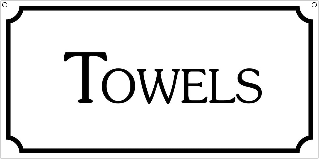 Towels 6x12 Aluminum Pool Laundry Home Hotel Sign Home