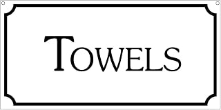 Towels- 6x12 Aluminum Pool Laundry Home Hotel Sign