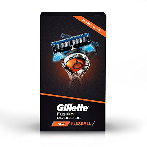 Image of Gillette Mach3 Shaving 3-Bladed Cartridges, 16 Pcs & Fusion Proglide Razor for Men for Perfect Shave and Perfect Beard Shape & Flexball Pro Glide Gift Pack and Flexball Razor with 4 Flexball Cartridge