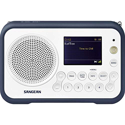 Sangean DAB + Radio Portátil DPR-76 FM Recargable Blanco, Azul