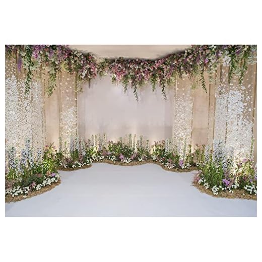 Aoihrraan 3x2m Fondo Ceremonia Boda Fondo romántico de la fotografía del arco interior de la flor Propuesta Matrimonio Día de San Valentín Fiesta de despedida de soltera Pareja Retrato Foto Prop