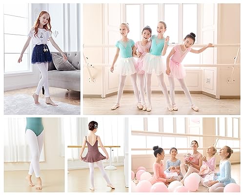 Phoeswan Ballet Tights for Girls/Women, Convertible/Footless Dance Tights for Ballet, Gymnastics, School, 2 or 3 Pairs/Pack4