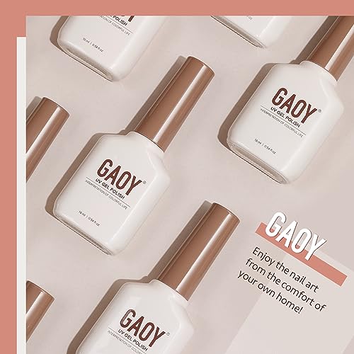 GAOY Sheer Nude Gel Nail Polish, 16ml Jelly Natural Pink Translucent Color 1301 UV Light Cure Gel Polish for Nail Art DIY Manicure and Pedicure at Home - Image 7
