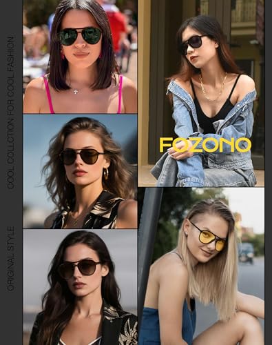 Retro Aviator Sunglasses Women Men Classic Trendy Vintage Double Bridge Aviators Sun Glasses UV Protection3