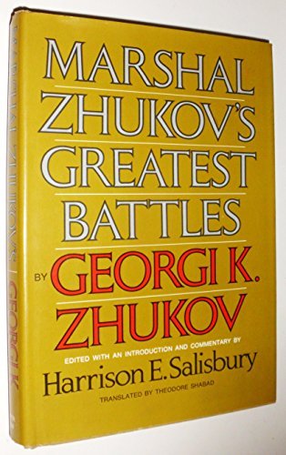 Marshal Zhukov's greatest battles, B0006C9UI0 Book Cover