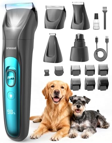 oneisall Quiet Dog Clippers for Grooming LED Light… oneisall Quiet Dog Clippers for Grooming LED Light…