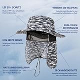 TOP-EX UVCoolix™ kapelusz przeciwsłoneczny dla mężczyzn i kobiet, UPF 50+, z ochroną karku, wodoodporny, outdoorowy kapelusz do wędrówek i wędkowania, chłodzący kapelusz safari z szerokim rondem