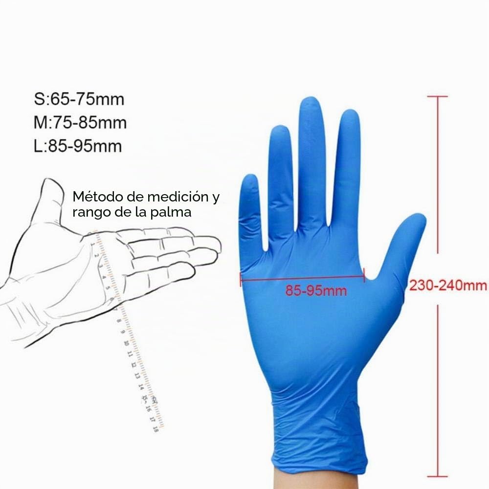 100 Piezas Guantes Desechables Guantes médicos de látex Sello Duradero y de Alta Elasticidad lavavajillas Cocina Trabajo Caucho jardín Universal para Mano Izquierda y Derecha, Blanco, S