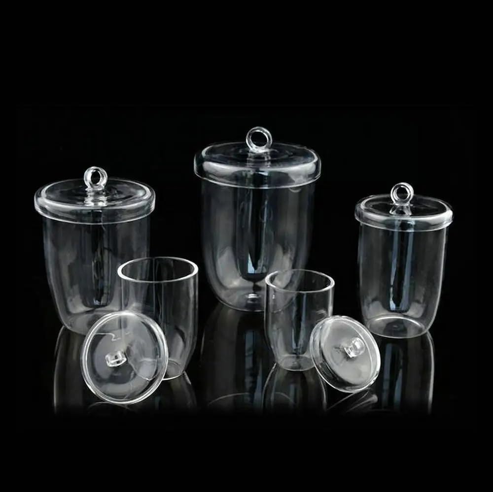 Labortiegel aus Quarzglas (mit Deckel) — Hohe Temperaturbeständigkeit — Erhältlich in Größen von 10 ml bis 300 ml(200ml)