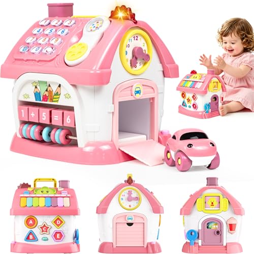 Marstone Toddler Toys for 1 Year Old Girl Gifts: First 1st Birthday Gifts for Girls and Boys, 8-in-1 Musical Learning House Baby Toys 6-12 12-18 Months, Educational Toddler for Ages 0-2