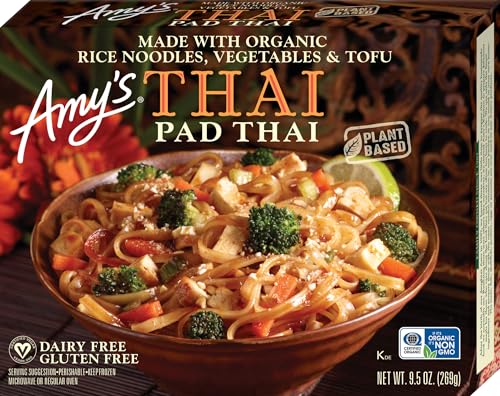Amy's Frozen Meals, Pad Thai, Made With Organic Rice Noodles, Vegetables & Tofu, Gluten Free Microwave Meals, 9.5 Oz