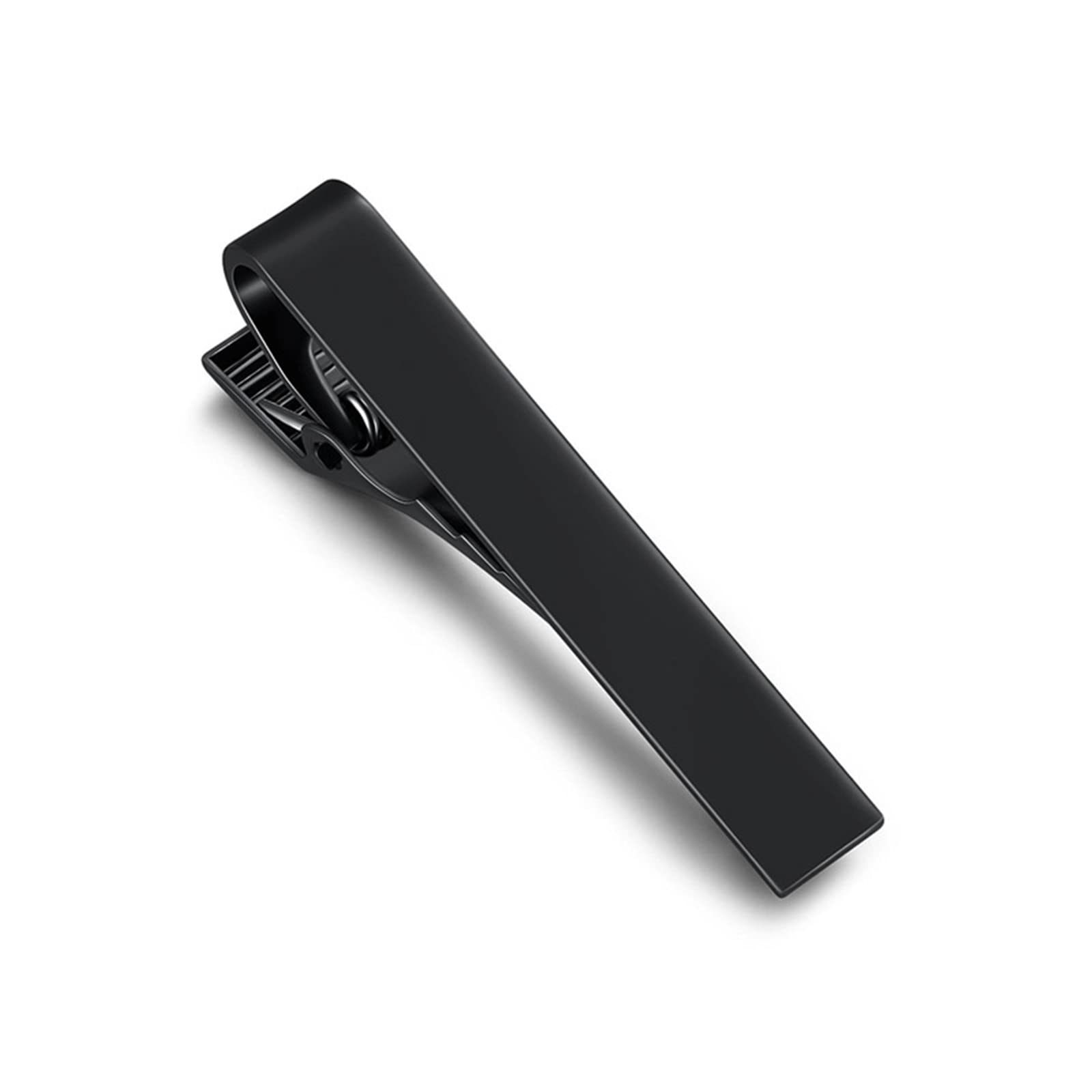 1/2/3Pcs Tie Clips for Men Black Tie Bar Clip Set for Regular Ties Necktie for Wedding Anniversary Business Best Gift Skiny Necktie Meeting Gold Black Long(2.28"*0.24") Short (1.69"*0.24")