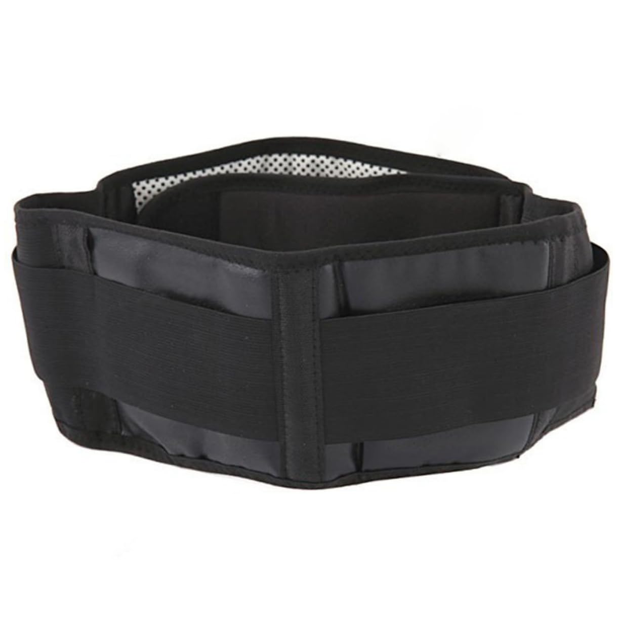 FOMIYES Elastic Waist Support Brace for Back Pain Magnet Self-heating Pad Black for Hip and Joint p