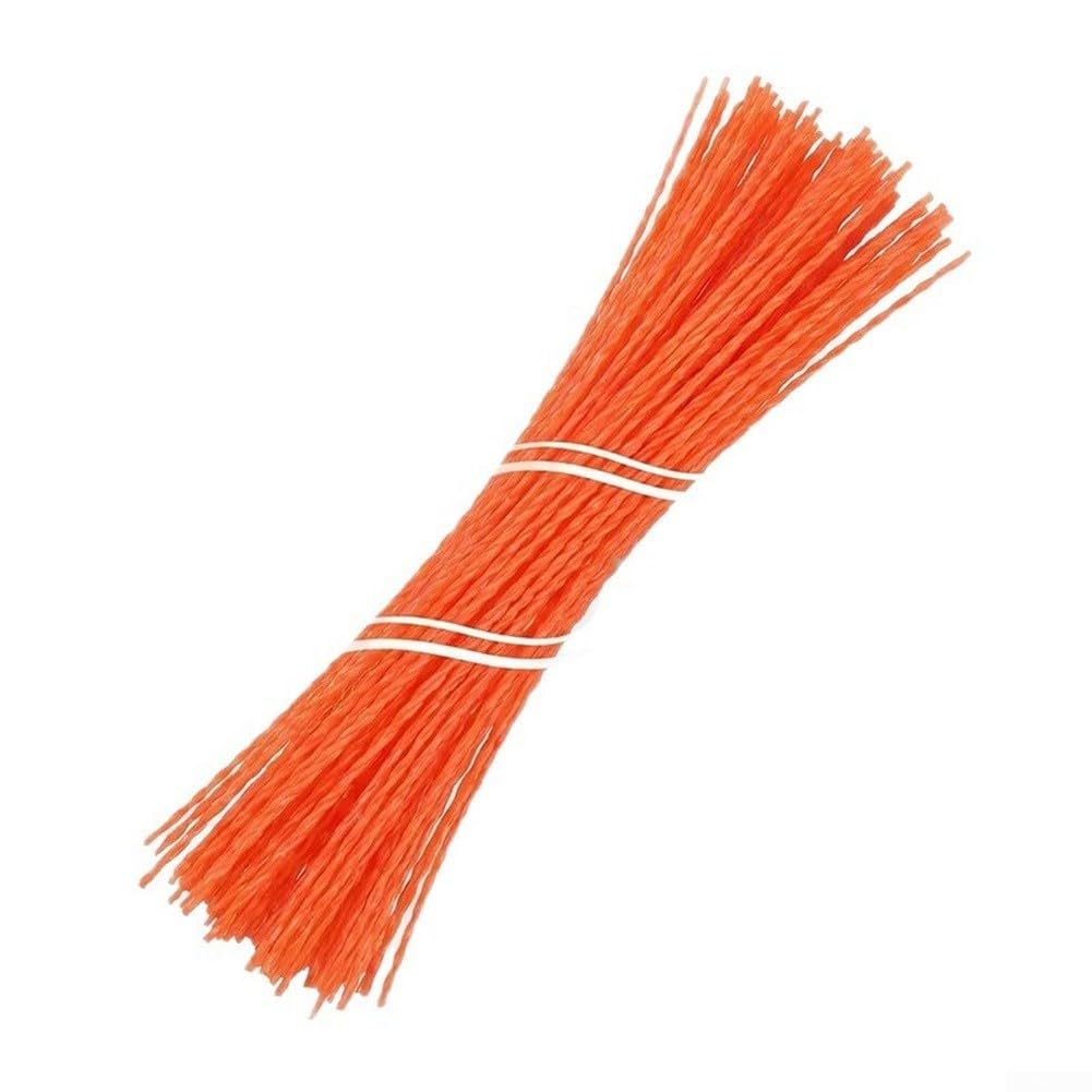 Pre-Cut 4mm Spiral Trimmer Line 21 Inch Twisted Grass String 60 Pieces Pack Heavy Duty Eater Cord Thick Replacement Line for Lawn Mower Garden Tools