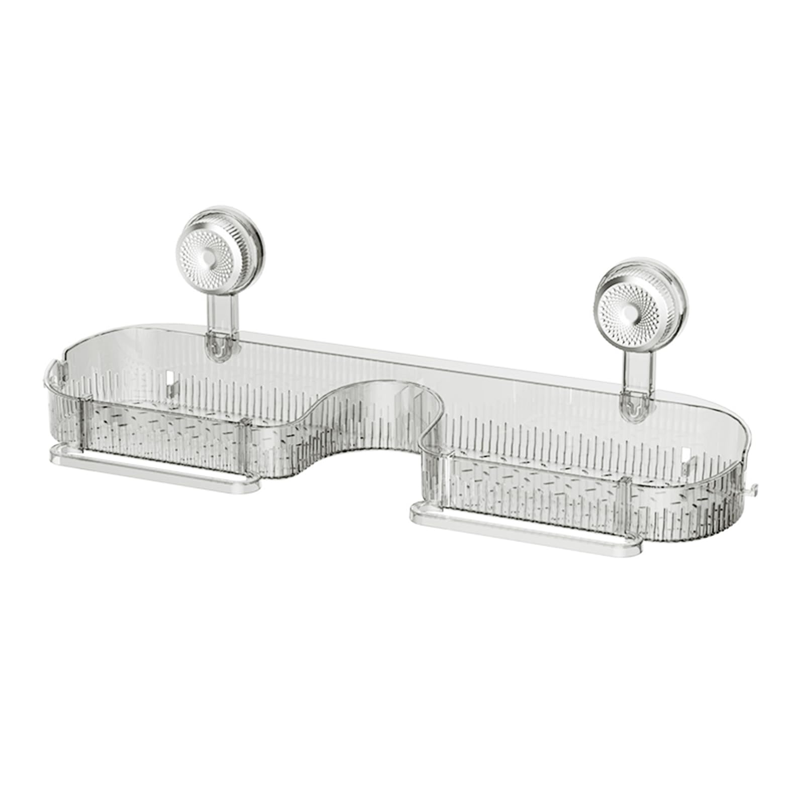 hogtnd Suction Cup Storage Rack for Toiletries, Waterproof Bathroom Organiser Solution, Wall Mounted Kitchen Storage Rack, Removable Self-Adhesive
