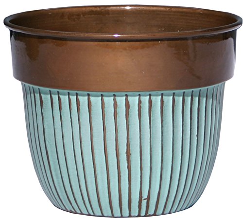Robert Allen Home and Garden MPT01568 Planter, 6 inch, Copper-Stripes