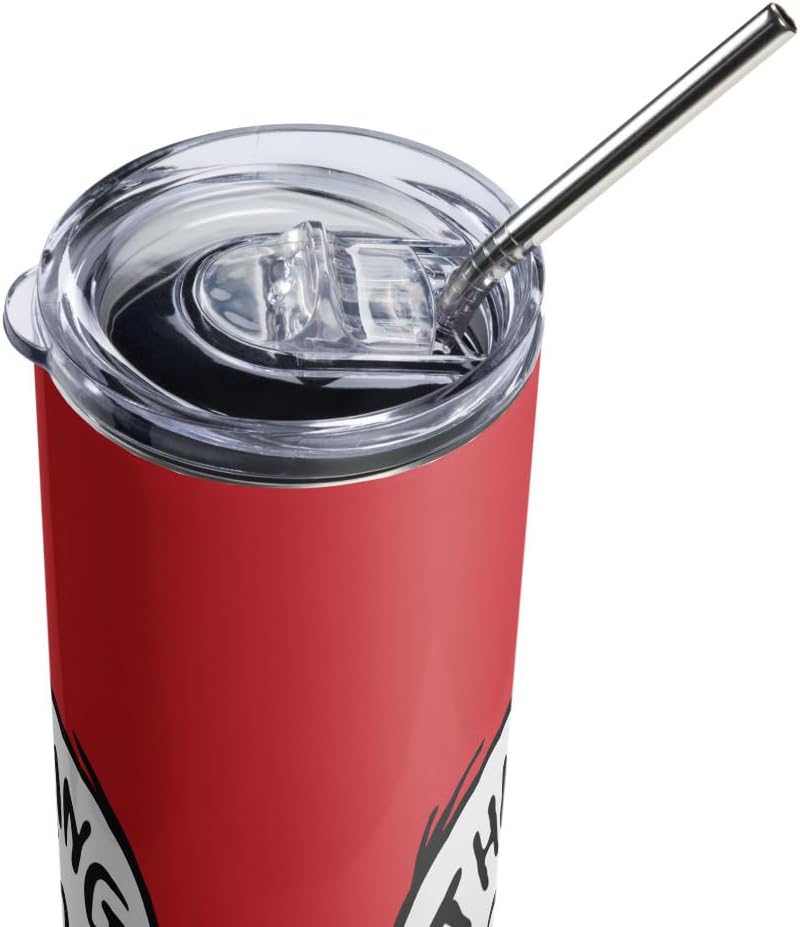 Dr. Seuss The Cat in the Hat Thing 2 - Stainless Steel Tumbler - 20oz (600ml) Insulated Travel Mug with Straw - Officially Licensed