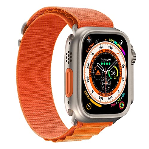 Image of amBand 3 in 1 Metal Case Compatible with Apple Watch Series 9 /8 /7 45mm, W1 Rugged Bumper Protector [Turning into Ultra 2 /1 Upgrade] with Watch Crown + Back Cover, Titanium Original
