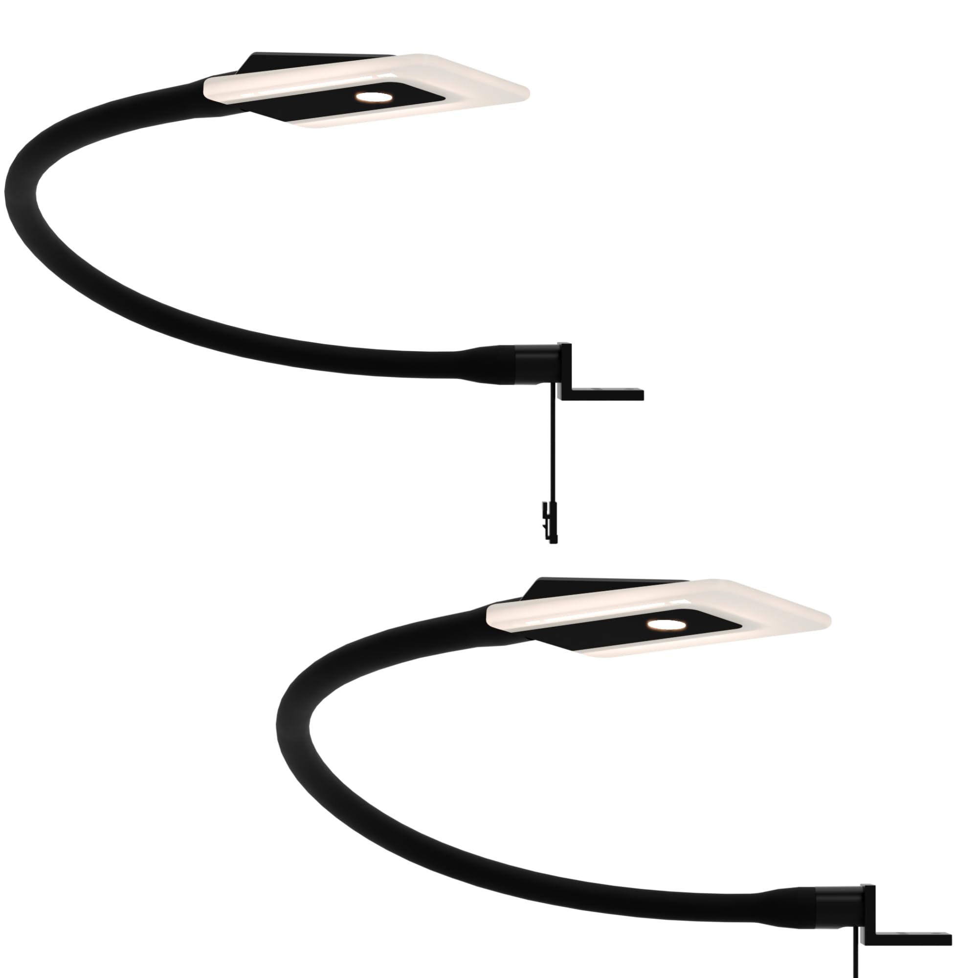 kalb | LED Bettleuchte Leseleuchte Flexleuchte Nachttischlampe Leselampe Nachtlicht, Auswahl:2er Set schwarz
