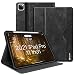 Produktbild HOLIMET iPad Pro 11 Zoll Hülle 2022 4./3./2. Generation 2021/2020 mit Stifthalter PU-Leder Schutzhülle Hülle mit Taschenriemen Weiche TPU Rückseite Stoßfest, Auto Schlaf/Wach für iPad Pro 11 (Schwarz)