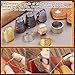 Ftyiwu Sewing Thimble, Hand Sewing Thimble with Storage Box, Adjustable Metal Sewing Thimble, Leather Finger Protector, DIY Hand Sewing Tool Accessories