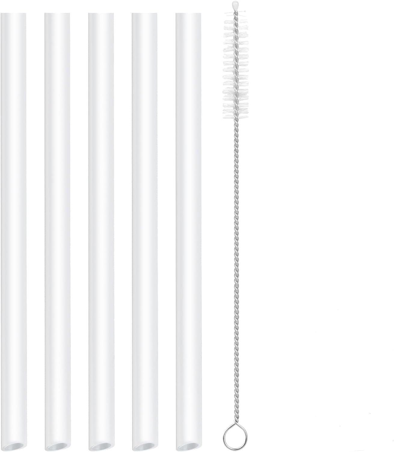 CampTek Replacement Straws Compatible with YETI Rambler 36oz Water Bottle-Accessories Set Include 5 BPA-FREE Straws,1 Straw Cleaning Brush