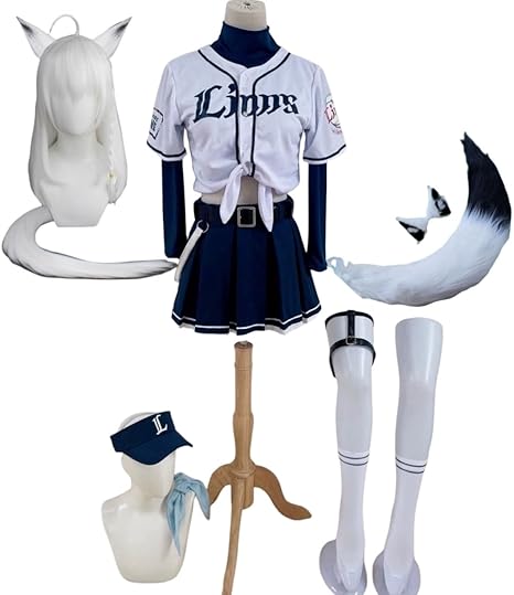 本日まで限定値下げ【フルセット：衣装+ウィッグ+靴+耳尻尾】白上フブキ コスプレ Amazon.co.jp: [WEmak] 尻尾&耳つき 白上フブキ コスプレ 衣装 しら