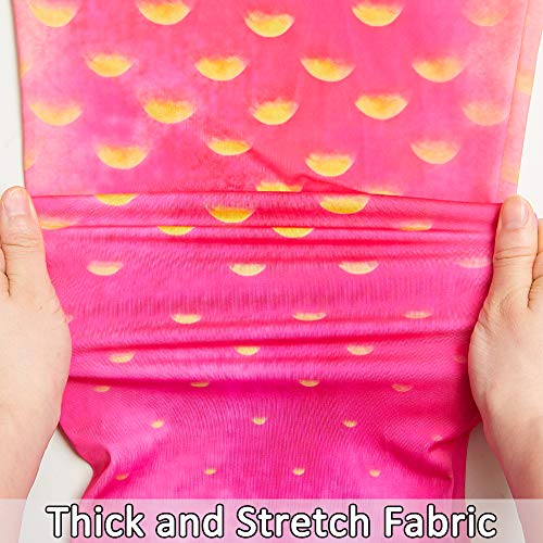 Play Tailor Mermaid Tail Swimmable Costume Swimsuit for Girls Swimming (No Monofin), Blue Pink Yellow, 8 Years