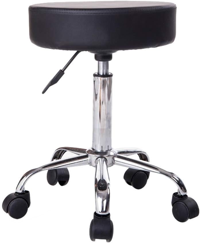 NLIAN Wivel Stool, Round Rolling Stools Adjustable Work Stool with 5