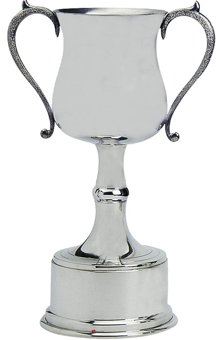 I LUV LTD Pewter Sporting Trophy 14inch Polished Georgian Style Football, Rugby, Rowing