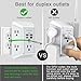 Wall Charger, Surge Protector, QINLIANF 5 Outlet Extender with 4 USB Charging Ports, 3-Sided 1680J Power Strip Multi Plug Adapter Spaced for Home Travel Office
