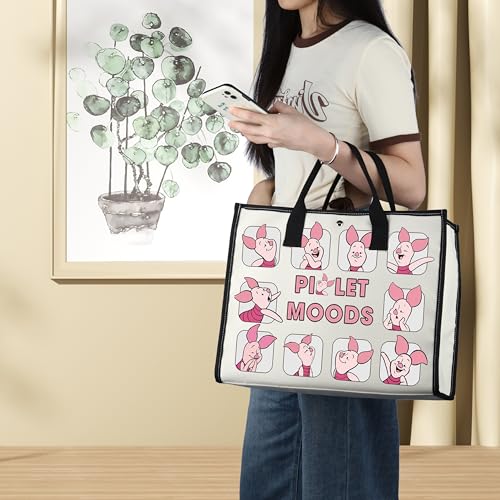 Bolsa Tote Divertida de Cerdito para Hombro miniatura 3