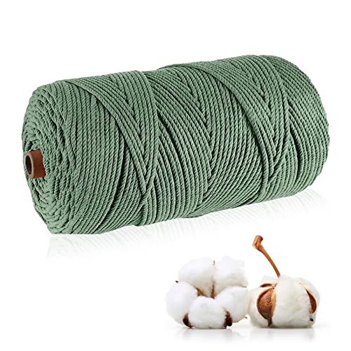 Hilo Macramé 3mm x 100m, Hilo de Algodón Natural para Macramé, Macrame Cuerda, Algodó Cordel Natural, Cuerda Macramé Hilo Algodón para Tapiz Macrame, Bohemia Decoración, Decoración de Tejer Cover
