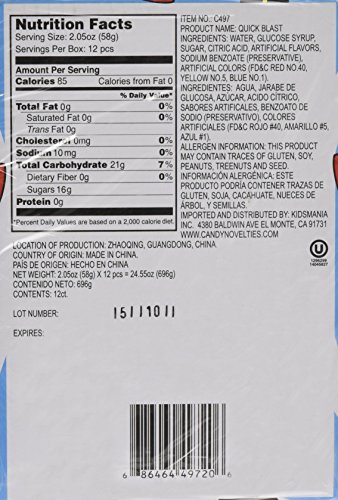 Wholesale Kidsmania Quick Blast Sour Candy