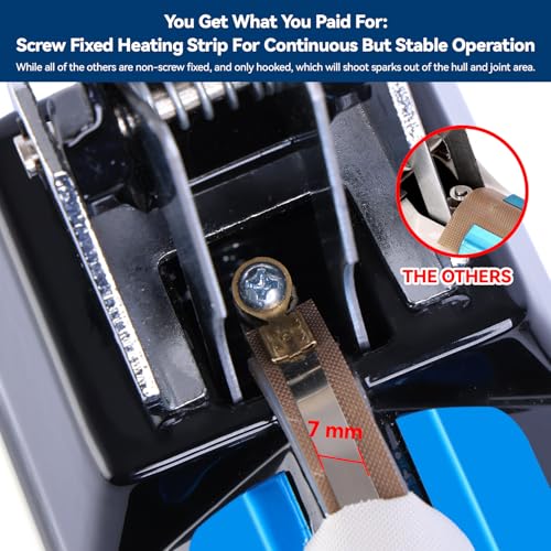 Image of Sealer Pro, Patented 12inch Impulse Heat Bag Sealer, 7mm Sealing Width Poly Bag Seal Machine, 2 Replacement Kits 1 Extra Fuse Included, Black