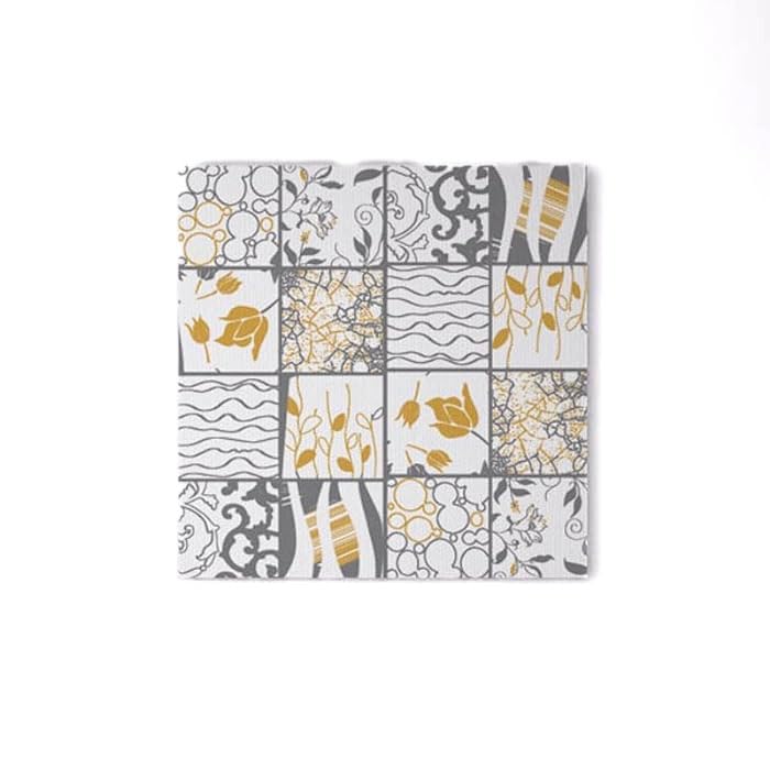 BPAMarber Shaping On Tiles Canvas Painting Wall Art, 30 cm x 30 cm Size, Multicolor