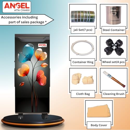 Image of Crystal Petal Flour Mill,1 HP Atta chakki, Atta Maker,Fully Automatic Domestic Ghar Ghanti for Home, Grinding Grains with Standard Accessories,Energy Saving (Multi - Flower)