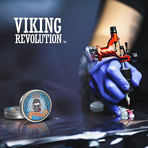 Viking Revolution Tattoo Care Balm for Before, During & Post Tattoo – Safe, Natural Tattoo Aftercare Cream – Moisturizing Lotion to Promote Skin Healing (1 Pack)