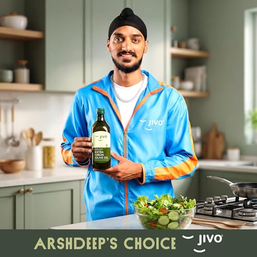 Image of Jivo Extra Virgin Olive Oil 2 Litre | Imported from Spain | MUFA-Rich Olive Oil | Vitamin E Fortified | Low in Saturated Fat | Ideal for Salads, Dressings, Soups, Dips & Marinades
