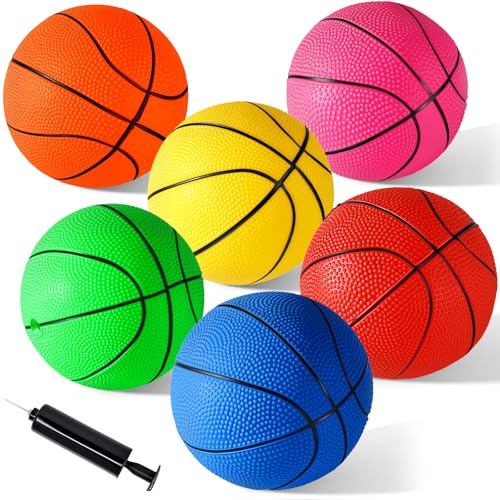 Shindel Mini Basketball, 6PCS 6.3 inches Basketballs with...